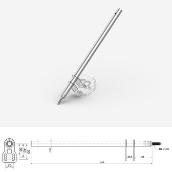 RR Stuurstang M8 L=510MM (CRG)