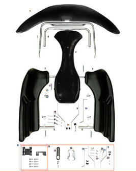 CRG NA3 plastic + beugels set compleet