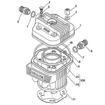 Iame X30 o-ring cilinderkop klein