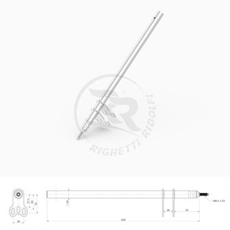 RR Stuurstang M8 L=420MM