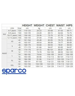 Sparco thunder overall zwart/oranje