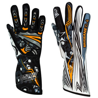 Speed handschoenen Brisbane G-4 Zwart/ fluor oranje