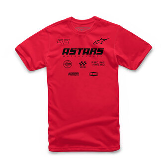Alpinestars Multi race tee 63 T-shirt rood / zwart