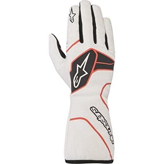 Alpinestars tech 1 race V2 Fia Gloves wit / rood