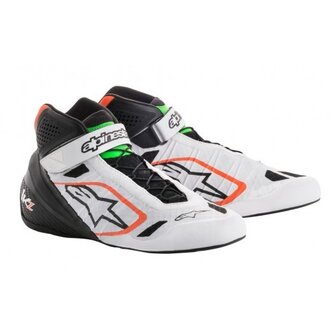 Alpinestars Tech-1 KZ Wit / zwart / fluor oranje