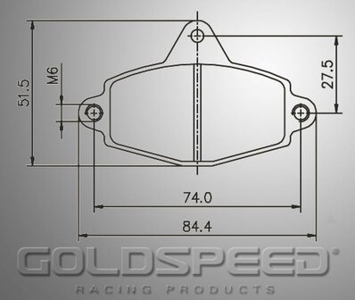 Goldspeed remblok set RR Righetti front