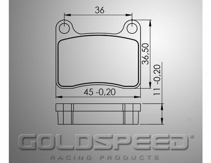 Goldspeed remblok set Intrepid voor 2015