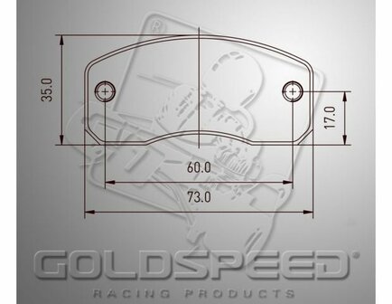 Goldspeed remblok set MS Kart kz voor / mini achter