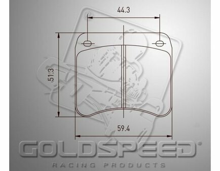 Goldspeed remblok set KC-KELGATE TYPE REAR (14164)