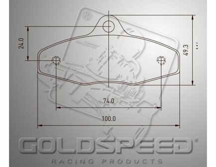 Goldspeed remblok set EA-BIREL-FIRST TYPE REAR