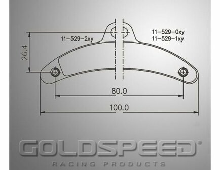 Goldspeed remblok set BIREL TYPE FRONT MANUEL