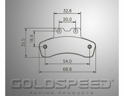 Goldspeed remblok set MADDOX-GILLARD TYPE FRONT