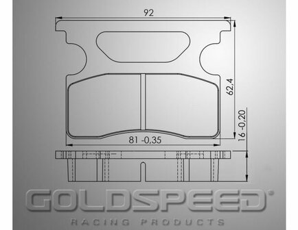 Goldspeed remblok set SODI TYPE (RENTAL COMPOUND)