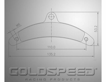 Goldspeed remblok set BIREL TYPE REAR WIDE HOLES