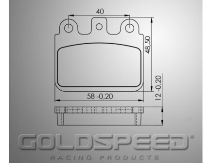Goldspeed remblok set CRG VEN 05-AMW-GILLARD TYPE REAR -14196