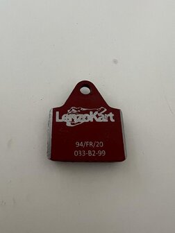 LenzoKart Mini kart remblok Zacht rood LKF12