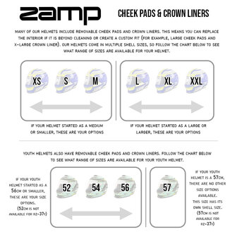 Zamp RZ-42Y cheekpads