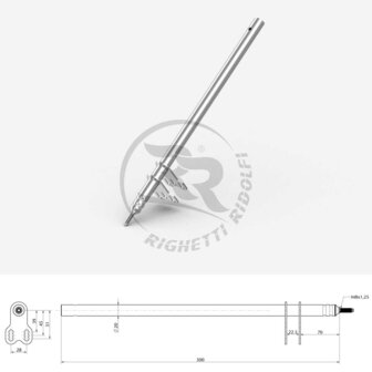 RR Stuurstang M8 L=500MM  (Type Birel)