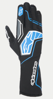 Alpinestars Tech 1-KX V4 Zwart / fluor blauw (FIA- KARTING)