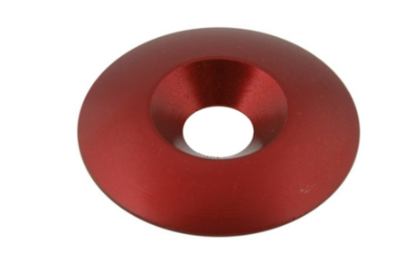 Aluminium verzonken ring M8 x 34 MM rood