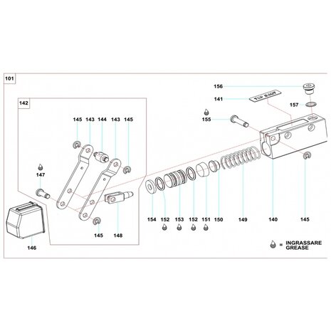 Top Kart mini stof afdichting rubber rempomp