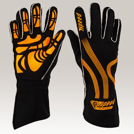Speed handschoenen Adelaide G-1 zwart/fluor oranje