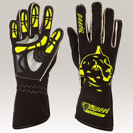 Speed handschoenen Melbourne G-2 Zwart/fluor geel