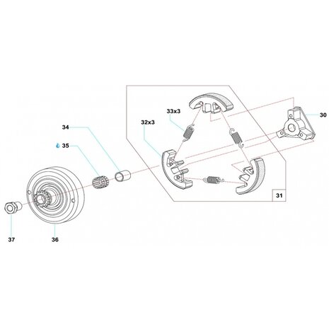 Comer koppeling hub C50/S60/S80/W60/K60