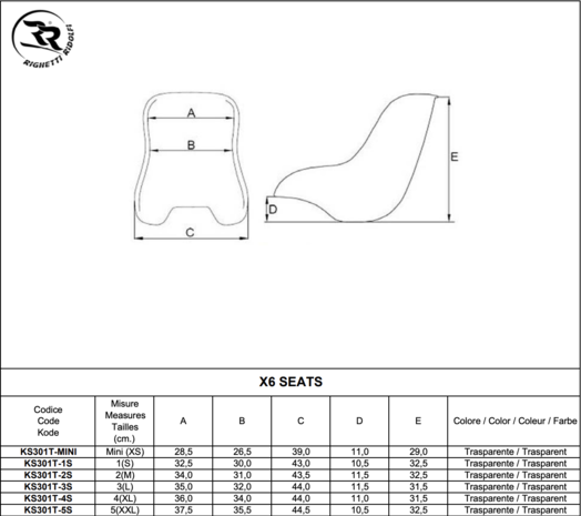 X-seat Kart stoel standaard X6