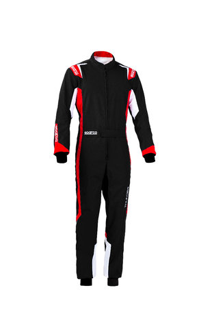 Sparco thunder overall kids zwart/rood