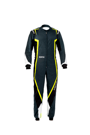 Sparco kerb overall kids grijs/geel/zwart