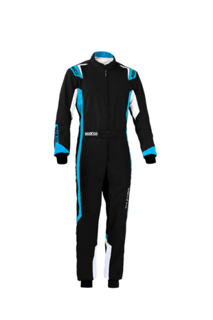 Sparco thunder overall zwart/blauw