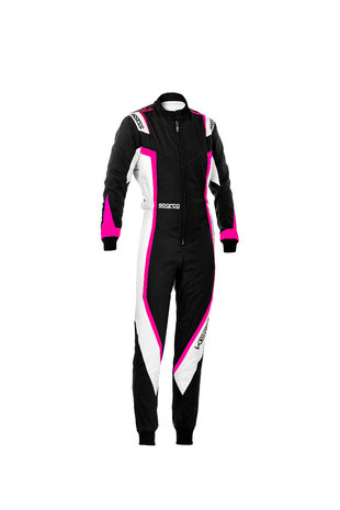 Sparco kerb overall lady zwart/roze