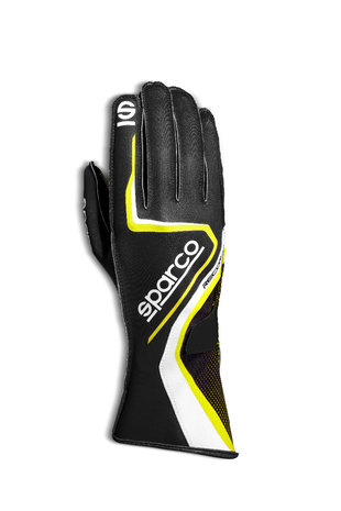 Sparco record kart handschoenen zwart/geel