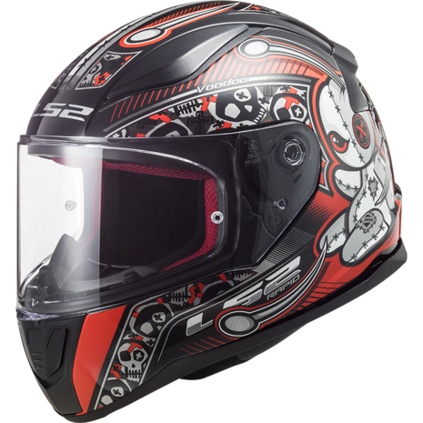 LS2 FF353 Rapid mini Kids helm Voodoo zwart/rood