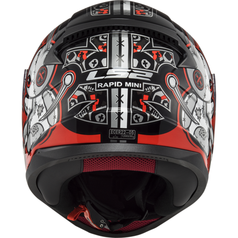 LS2 FF353 Rapid mini Kids helm Voodoo zwart/rood