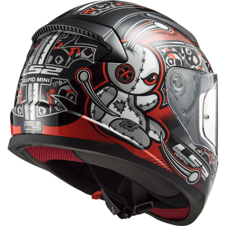 LS2 FF353 Rapid mini Kids helm Voodoo zwart/rood