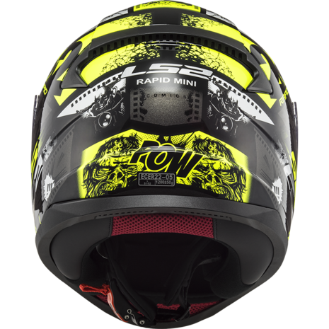 LS2 FF353 Rapid mini Kids helm Vignette zwart / fluor geel