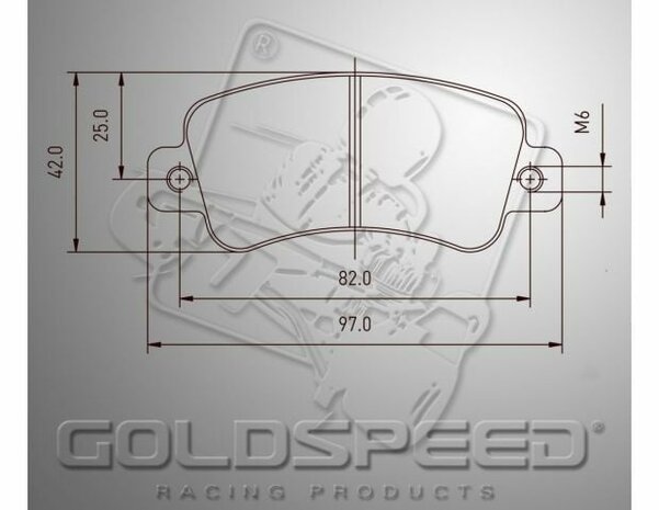 Goldspeed remblok set KART COMPONENT