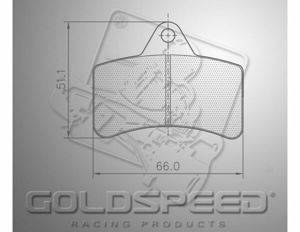 Goldspeed remblok set TOP KART TYPE REAR