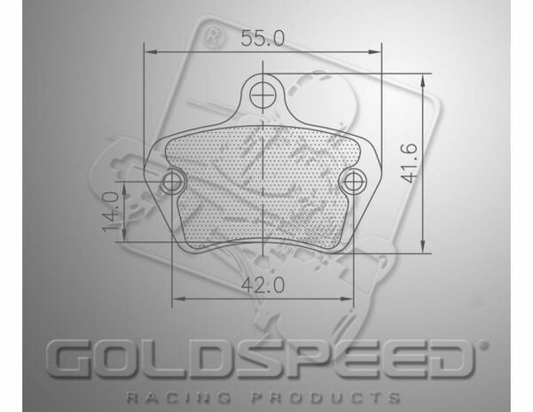 Goldspeed remblok set TOP KART TYPE FRONT