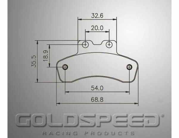 Goldspeed remblok set MADDOX-GILLARD TYPE FRONT