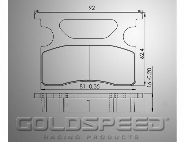 Goldspeed remblok set SODI TYPE (RENTAL COMPOUND)