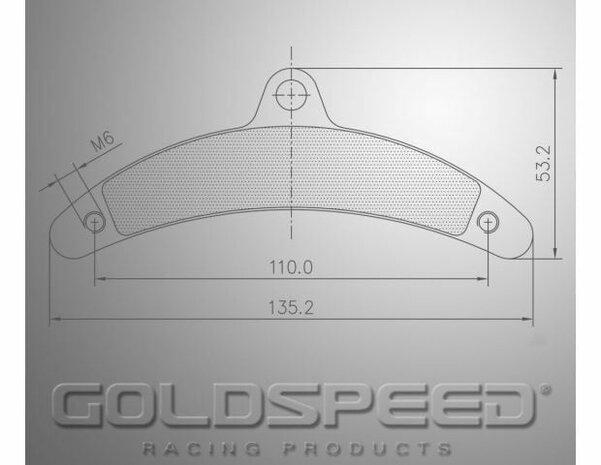 Goldspeed remblok set BIREL TYPE REAR WIDE HOLES