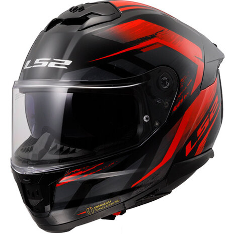LS2 FF808 Stream II Fury zwart/ rood