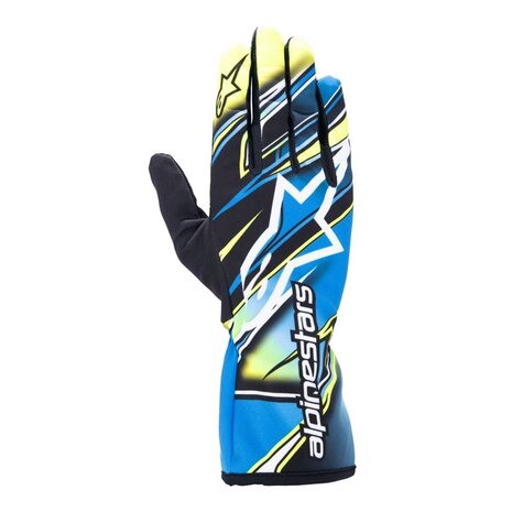 Alpinestars Tech 1-K V2 Competition handschoenen Fluor geel / blauw / wit