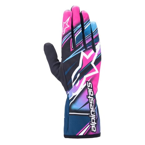 Alpinestars Tech 1-K V2 Competition handschoenen Roze / Cyan / wit